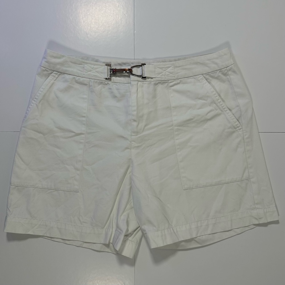 Lauren Ralph Lauren White‎ Shorts Womens Size 6 Cotton Blend Casual Summer